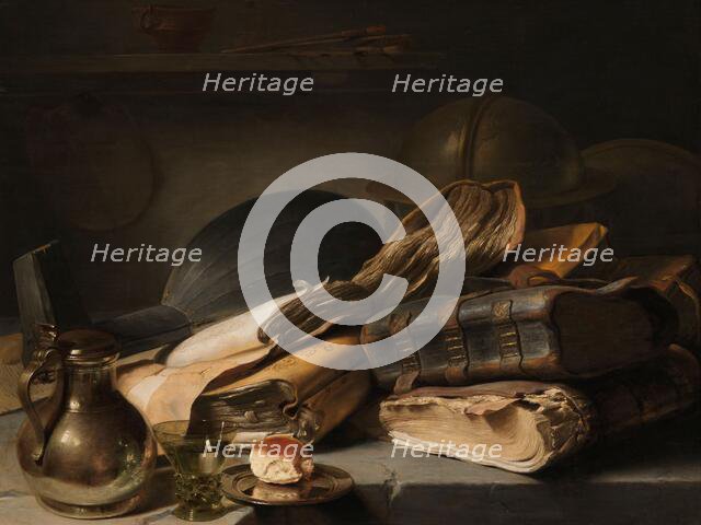 Still Life with Books, c.1627-c.1628. Creator: Jan Lievens.