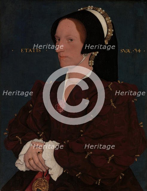 Lady Lee (Margaret Wyatt, born about 1509), early 1540s. Creator: Workshop of Hans Holbein the Younger.