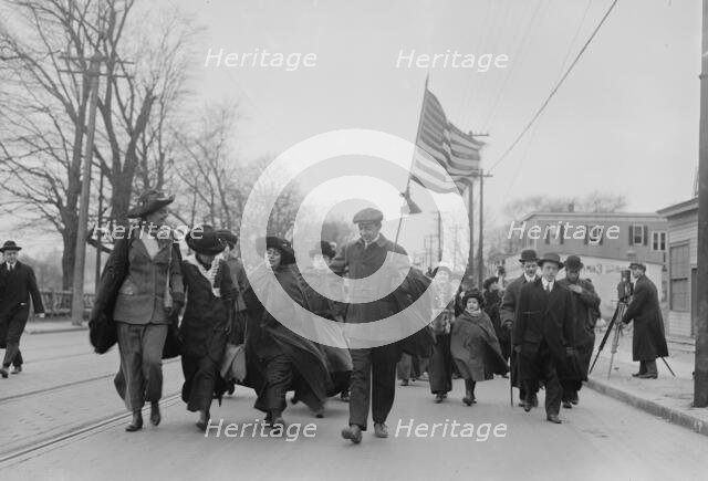 On to Albany -- Jones' Army 1/1/14, 1914. Creator: Bain News Service.