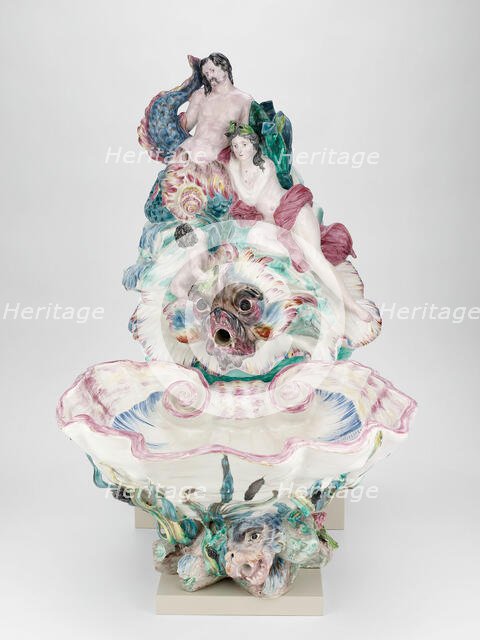 Wall Fountain and Basin, Sceaux, c. 1755. Creator: Sceaux Faience Manufactory.