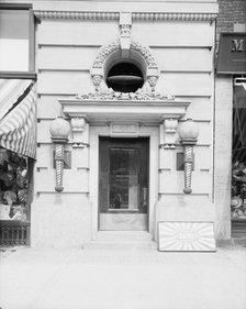 Entrance to barber shop, Pardridge & Blackwell building, Detroit, Mich., between 1900 and 1915. Creator: Unknown.