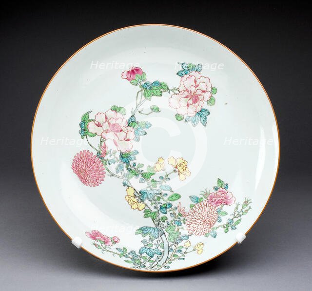 Dish, China, c. 1725, Qing Dynasty (1644-1911), Yongzhen period (1723-1735). Creator: Unknown.