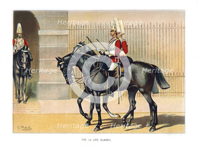 'The 1st Life Guards', c1890.Artist: Geoffrey Douglas Giles