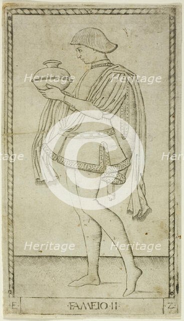 The Servant, plate two from The Ranks and Conditions of Men, c.1465. Creator: Unknown.