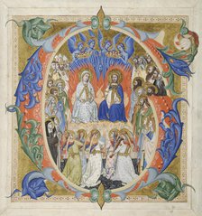 Initial G[audeamus omnes] from a Gradual: The Court of Heaven, 1371-77. Creator: Don Silvestro dei Gherarducci (Italian, 1339-1399).