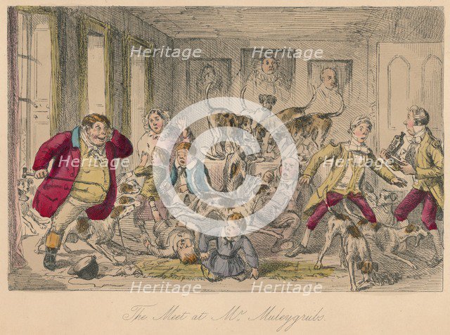 'The Meet at Mr. Muleygrubs', 1854. Artist: John Leech.