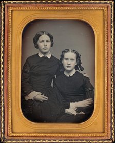 Portrait of Two Girls, c. 1853. Creator: Unknown.