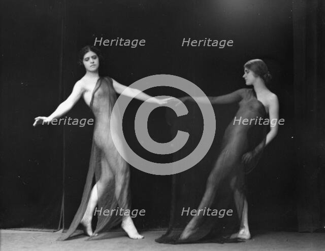 Wanger, Beatrice, Miss, and Miss Marian Berenger, 1918 or 1919. Creator: Arnold Genthe.