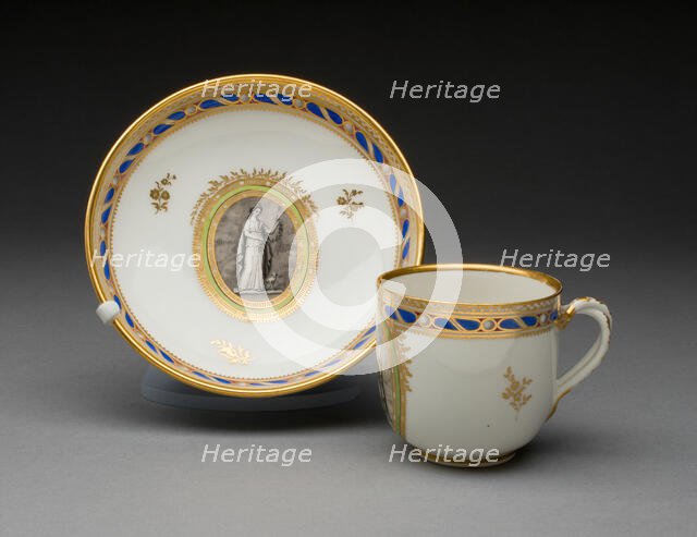 Cup and Saucer (part of a Coffee Service), Vienna, c. 1770. Creator: Vienna State Porcelain Manufactory.