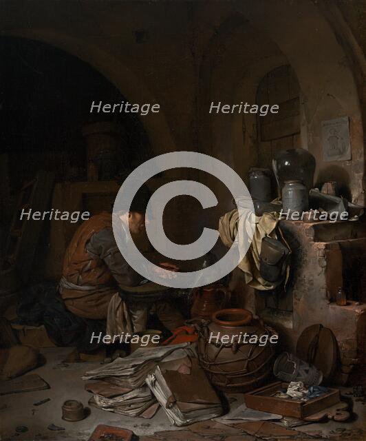The Alchemist, 1663. Creator: Cornelis Bega.
