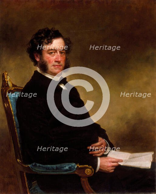 Portrait of a Gentleman, 1863. Creator: Charles Loring Elliott.