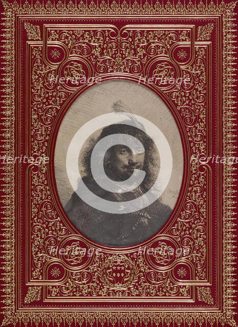 Cover of a book of prints by Rembrandt, 1900. Creator: Léon Gruel.