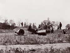 Pontoon Bridge at Deep Bottom, James River, 1864. Creator: Andrew Joseph Russell.