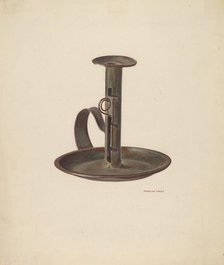 Candlestick and Holder, c. 1941. Creator: Franklyn Syres.
