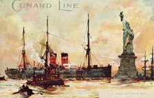'Cunard Line - In Upper New York Bay', c1900. Creator: Unknown.