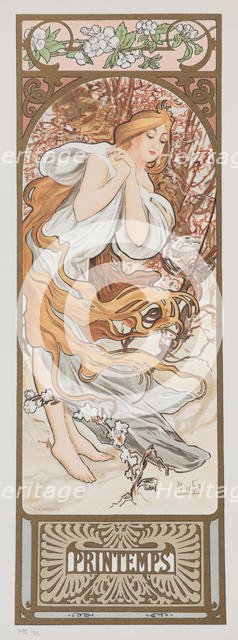 Les Saisons. Printemps, 1897. Creator: Mucha, Alfons Marie (1860-1939).