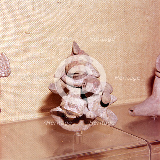 Mexican Terracotta Group, Pre-Columbian, from a grave, Aztec culture, 1300-1521. Artist: Unknown.