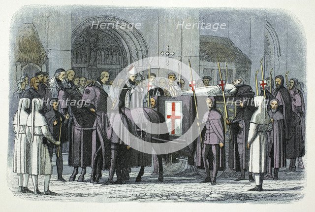 The body of Richard II brought to St Paul's Cathedral, London, 1400 (1864). Artist: James William Edmund Doyle