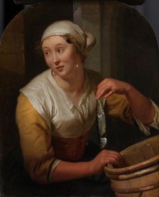 Woman Selling Herrings, 1675-1680. Creator: Godfried Schalcken.
