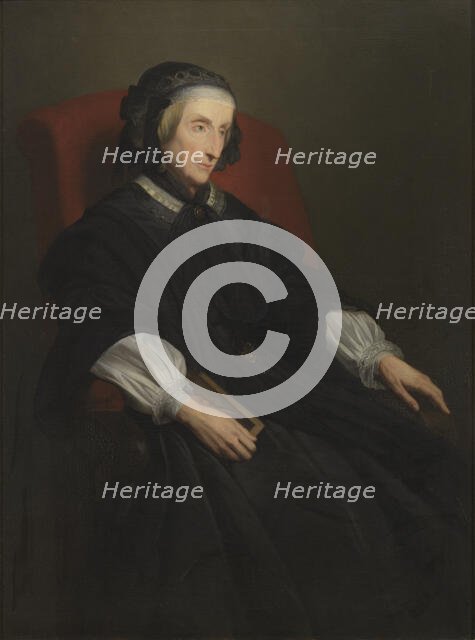 Portrait de la Reine Marie-Amélie en deuil, c.1857. Creator: Workshop of Ary Scheffer.