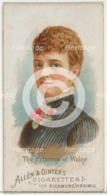 The Princess of Wales, from World's Beauties, Series 1 (N26) for Allen & Ginter Cigarettes..., 1888. Creator: Allen & Ginter.