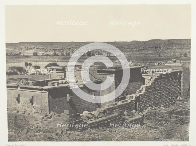 Kalabscheh, Vue Générale du Temple de Kalabscheh (Talmis); Nubie, 1849/51, printed 1852. Creator: Maxime du Camp.