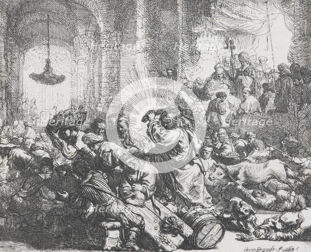 Christ driving the money changers from the Temple, 1635. Creator: Rembrandt Harmensz van Rijn.