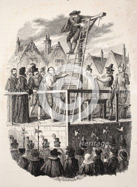 Execution of Guy Fawkes,  pub. 1841. Creator: George Cruikshank (1792-1878).