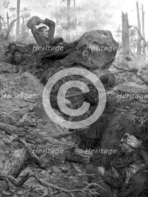 ''Sur l'Hilsenfirst; un nouveau Sidi-Brahim', 1915. Creator: J Simont.