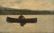 Playing A Fish, 1875, Reworked in 1890s. Creator: Winslow Homer.
