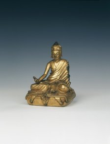 Gilt bronze monk, Tibet, 18th century. Artist: Unknown