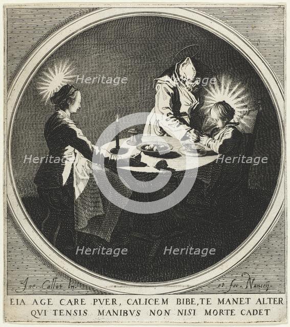 The Blessing (Le Bénédicité) also known as The Holy Family at Table, 1628. Creator: Jacques Callot (French, 1592-1635).