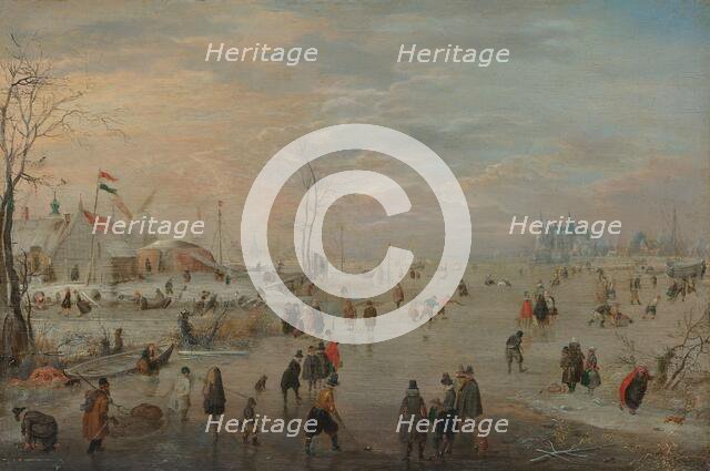 Enjoying the Ice, c.1615-c.1620. Creator: Hendrick Avercamp.