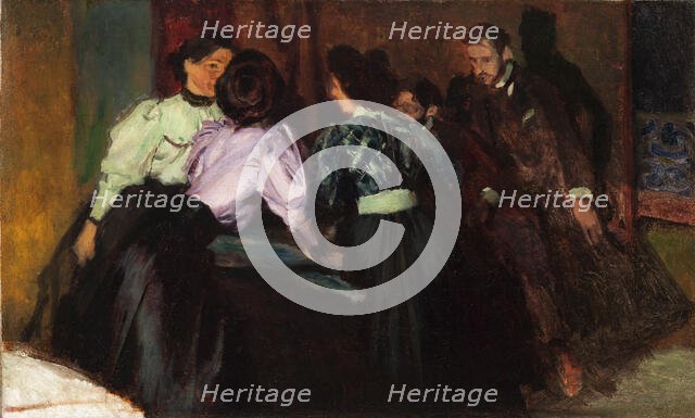 Sketch to the Painting "Conversation", 1895. Creator: Jozef Mehoffer.