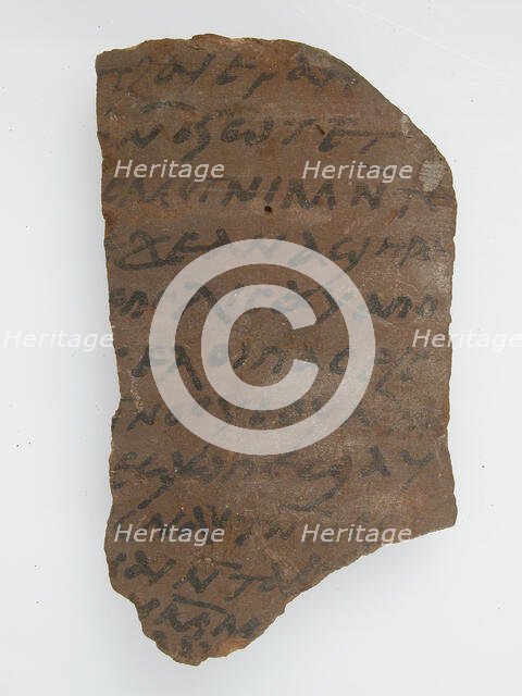 Ostrakon, Coptic, 7th century. Creator: Unknown.