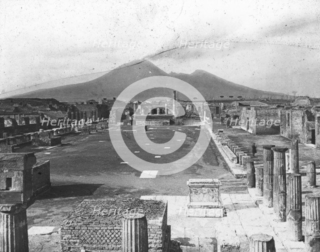 Forum, Pompeii, Italy, late 19th or early 20th century.  Creator: Unknown.