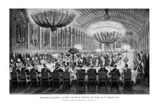 Banquet in the Emperor's Hall, Römer, Frankfurt, (17th August 1863), 1900. Artist: Unknown