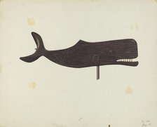 Whale Weather Vane, c. 1939. Creator: Albert Ryder.