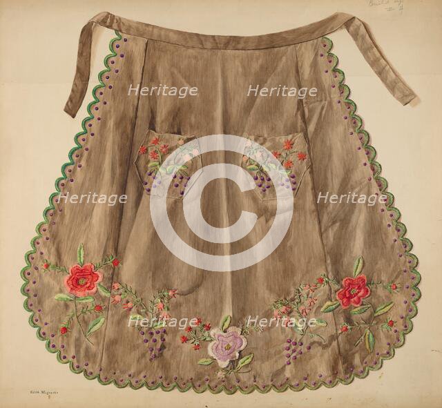 Sewing Apron, c. 1939. Creator: Edith Magnette.