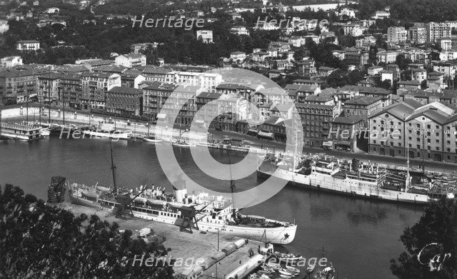 The port from Mont Boron, Nice, France, early 20th century. Artist: Unknown