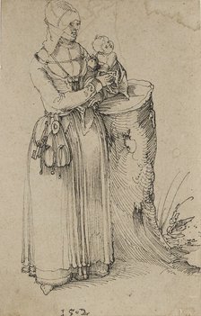 Standing Figure of a Woman holding a Child, 1502. Artist: Albrecht Durer.