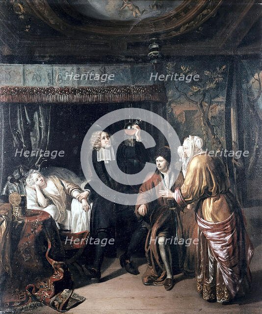 A physician at the bedside of a young woman, c1700. Creator: Matthys Naiveu.