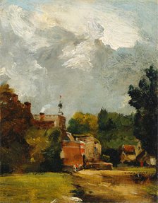 East Bergholt Church, 1809. Creator: John Constable.