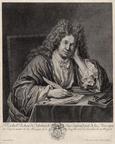 Portrait of the composer Michel-Richard de Lalande (1657-1726), . Creator: Thomassin, Henri Simon (1687-1741).