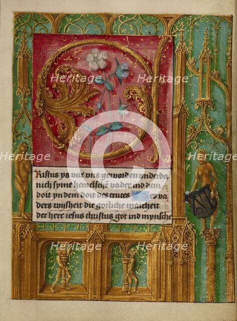 Decorated Initial C; Book of Hours, about 1500. Creator: Workshop of Gerard Horenbout.