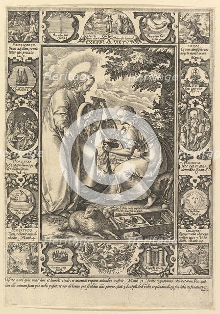 Exemplar Virtutum, from the Allegorical Scenes from the Life of Christ.n.d. Creator: Hendrik Goltzius.