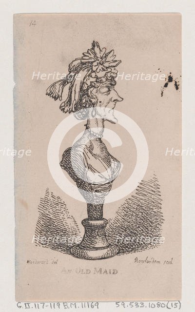 An Old Maid, 1808., 1808. Creator: Thomas Rowlandson.
