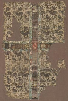 Fragmentary Chasuble with Woven Orphrey Band , 1300s. Creator: Unknown.