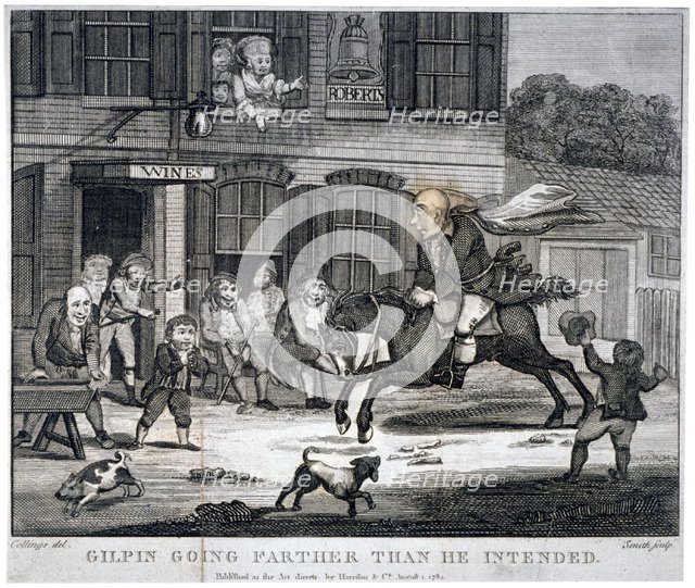 'Gilpin going farther than he intended', 1784. Artist: Smith