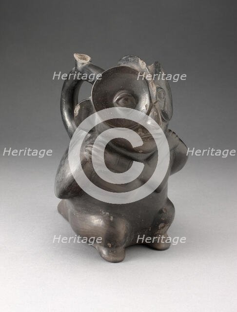 Stirrup Spout Vessel in the Form of a Anthropomorphic Owl, 100 B.C./A.D. 500. Creator: Unknown.